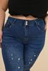 Picture of PLUS SIZE RHINE STONES SLIM JEANS SUPER STRETCH